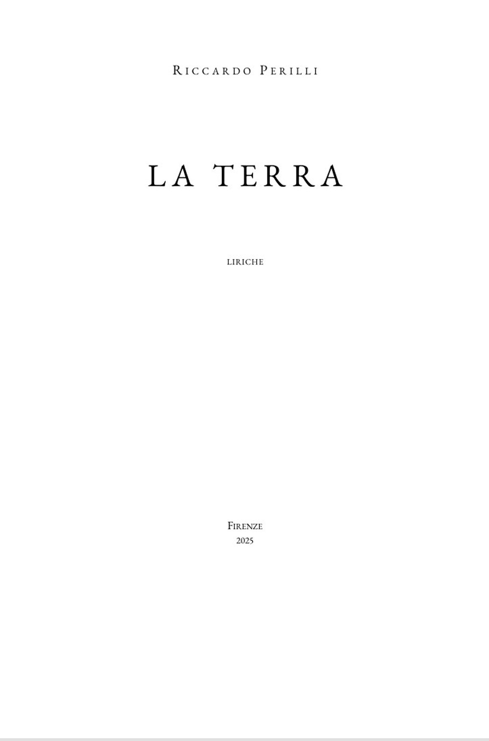 La terra. Liriche