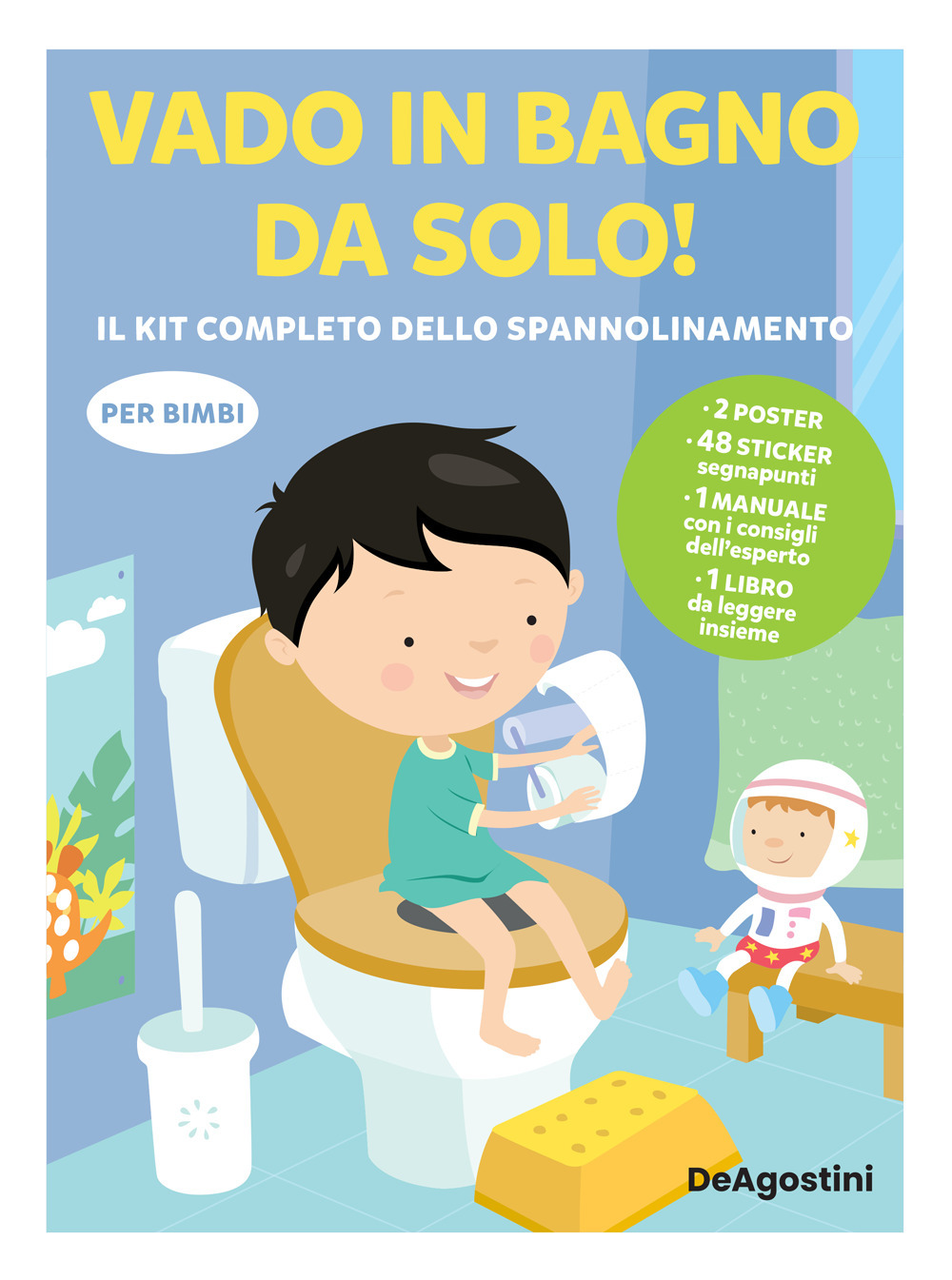 Vado in bagno da solo! il kit completo dello spannolinamento. Con adesivi