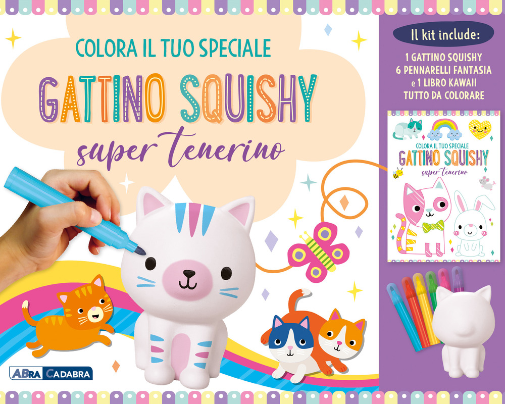 Colora il tuo speciale gattino Squishy super tenerino