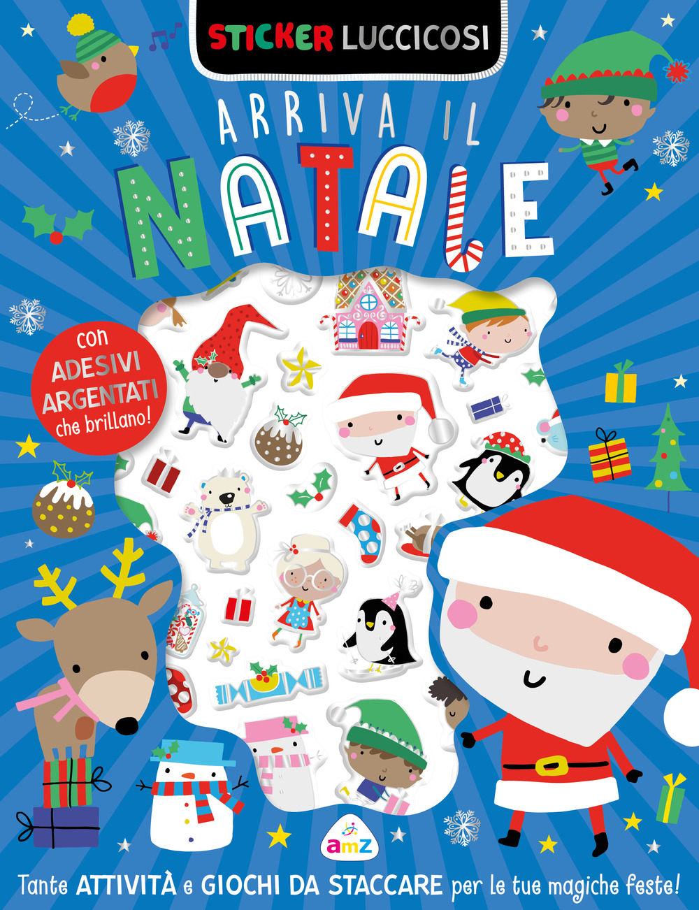 Arriva il Natale. Sticker luccicosi