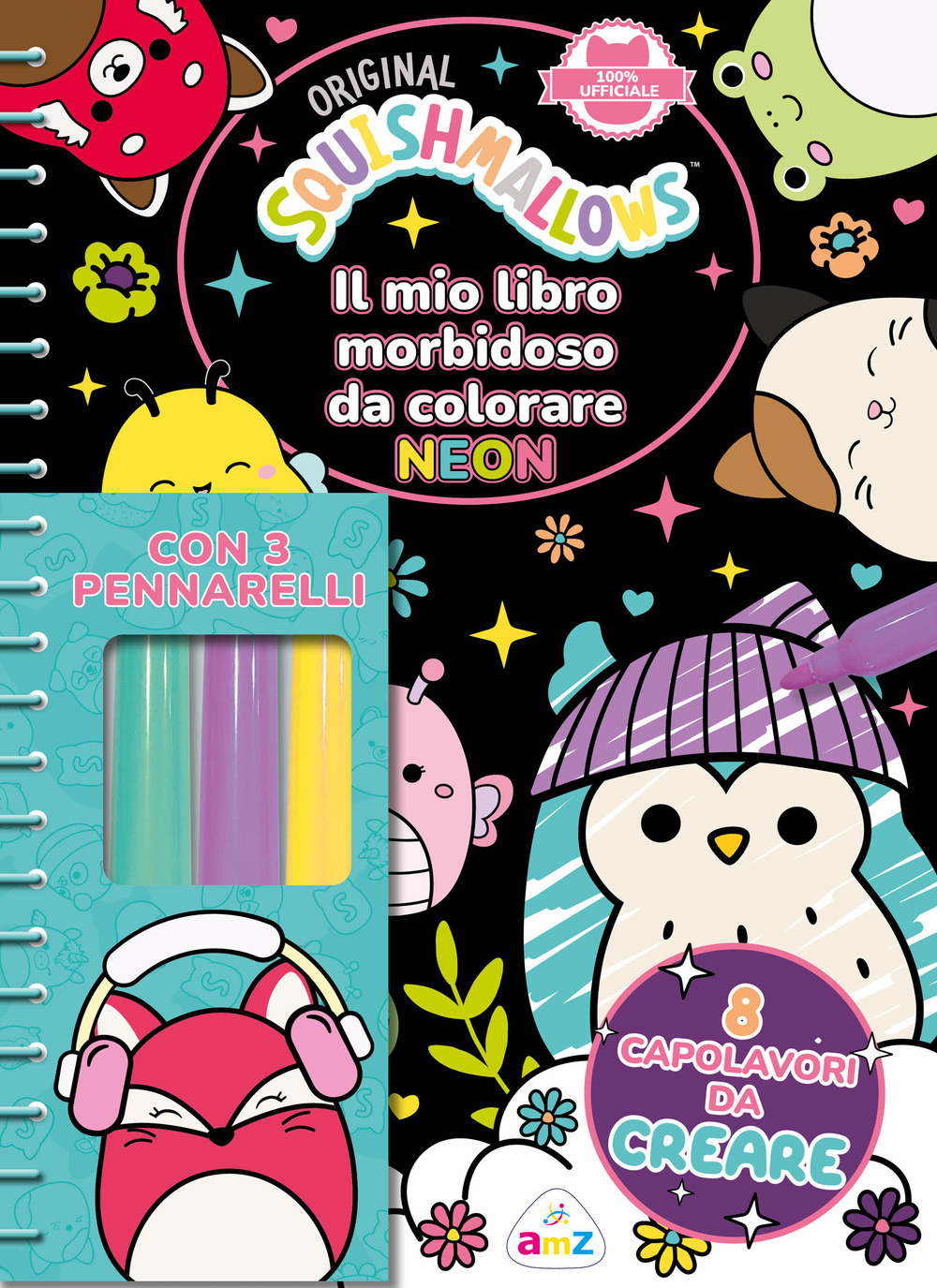 Il mio libro morbidoso da colorare neon. Squishmallows
