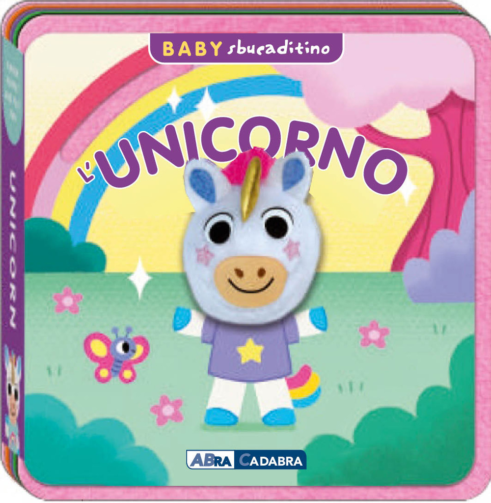 Unicorno. Baby sbucaditino in feltro