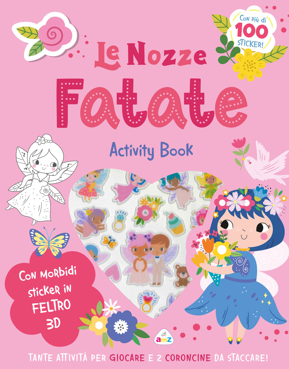 Le nozze fatate. Sticker tenerini in feltro