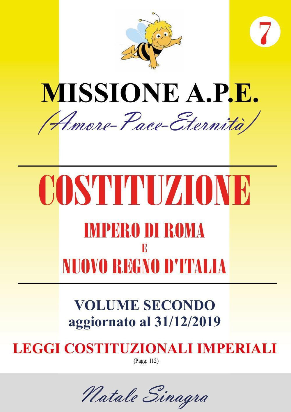 Costituzione Impero di Roma e Regno d'Italia. Vol. 2