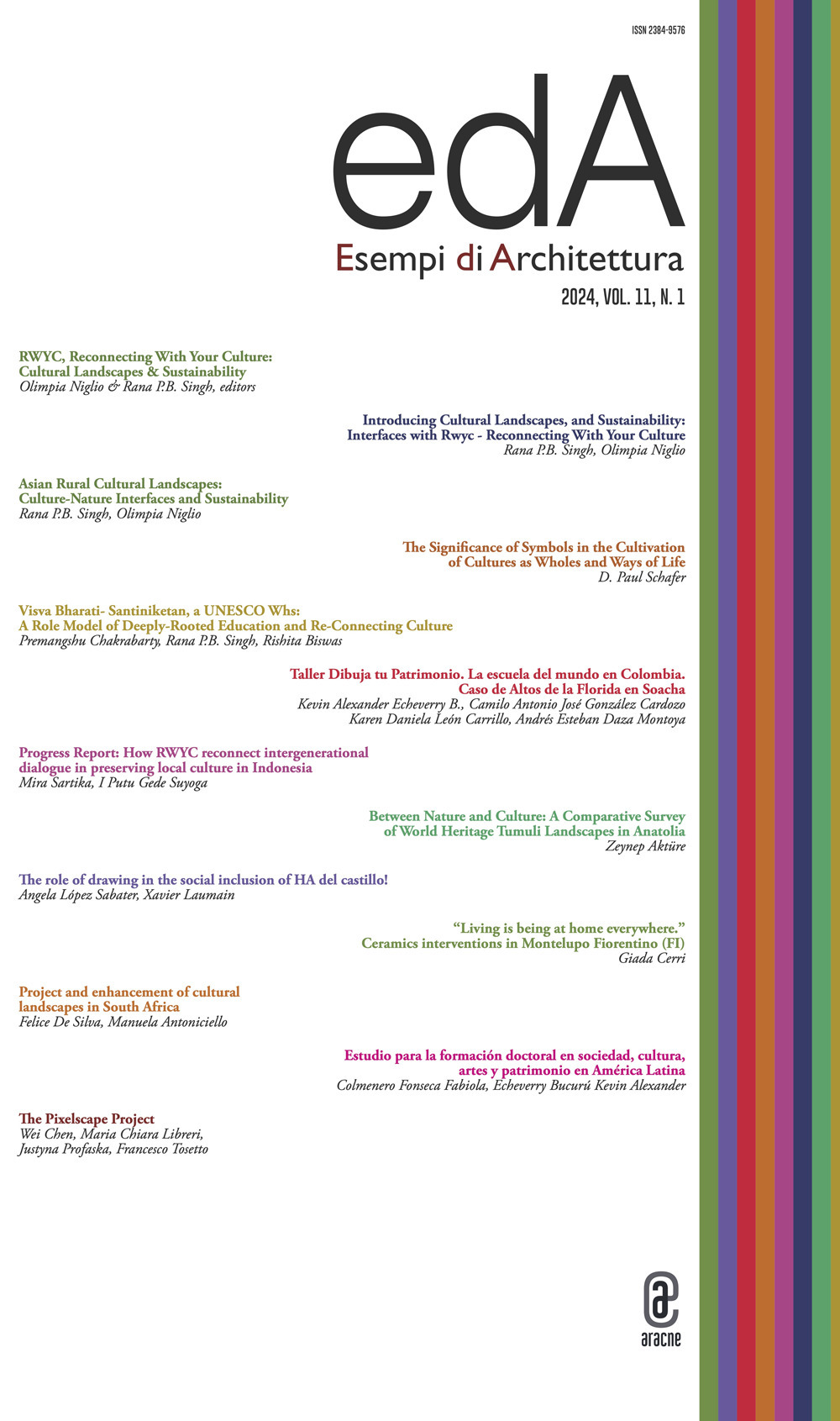 EDA. Esempi di architettura 2024. International journal of architecture and engineering. Vol. 11/1