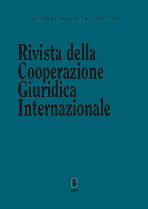 Rivista della Cooperazione Giuridica Internazionale. Vol. 80