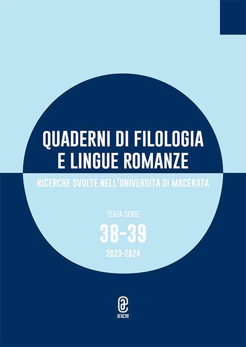 Quaderni di filologia e lingue romanze. Ricerche svolte nell'Università di Macerata. Vol. 38