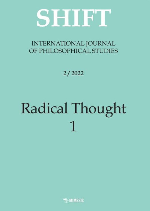 Shift. International journal of philosophical studies. Vol. 2/1: Radical thought