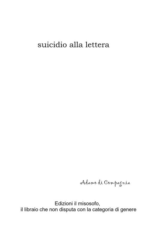 Suicidio alla lettera