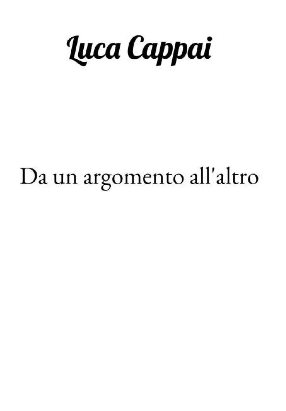 Da un argomento all'altro