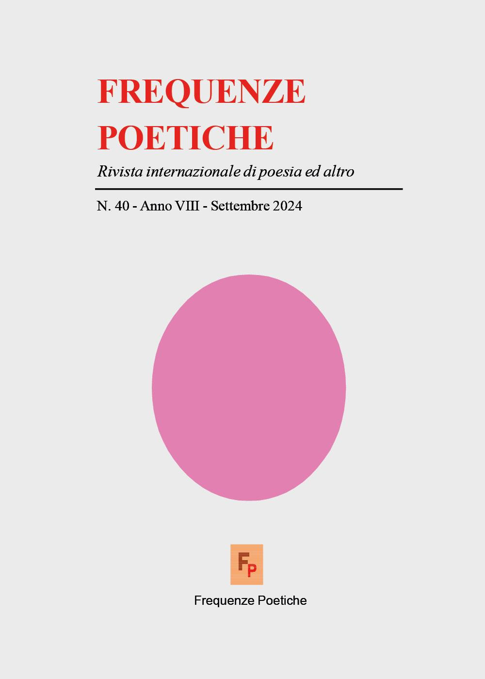 Frequenze poetiche. Rivista internazionale di poesia ed altro. Vol. 40