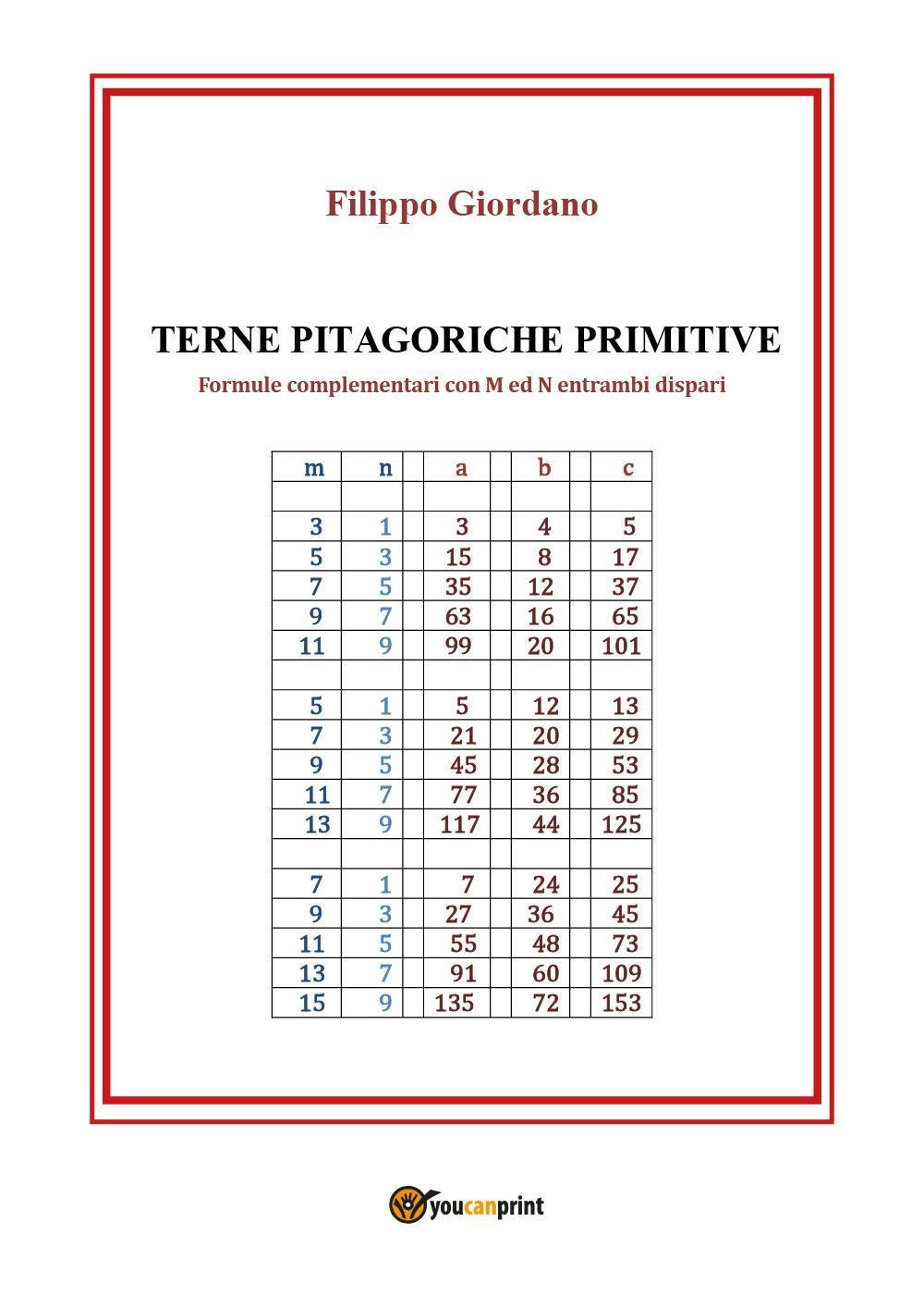 Terne pitagoriche primitive. Formule complementari con M ed N entrambi dispari