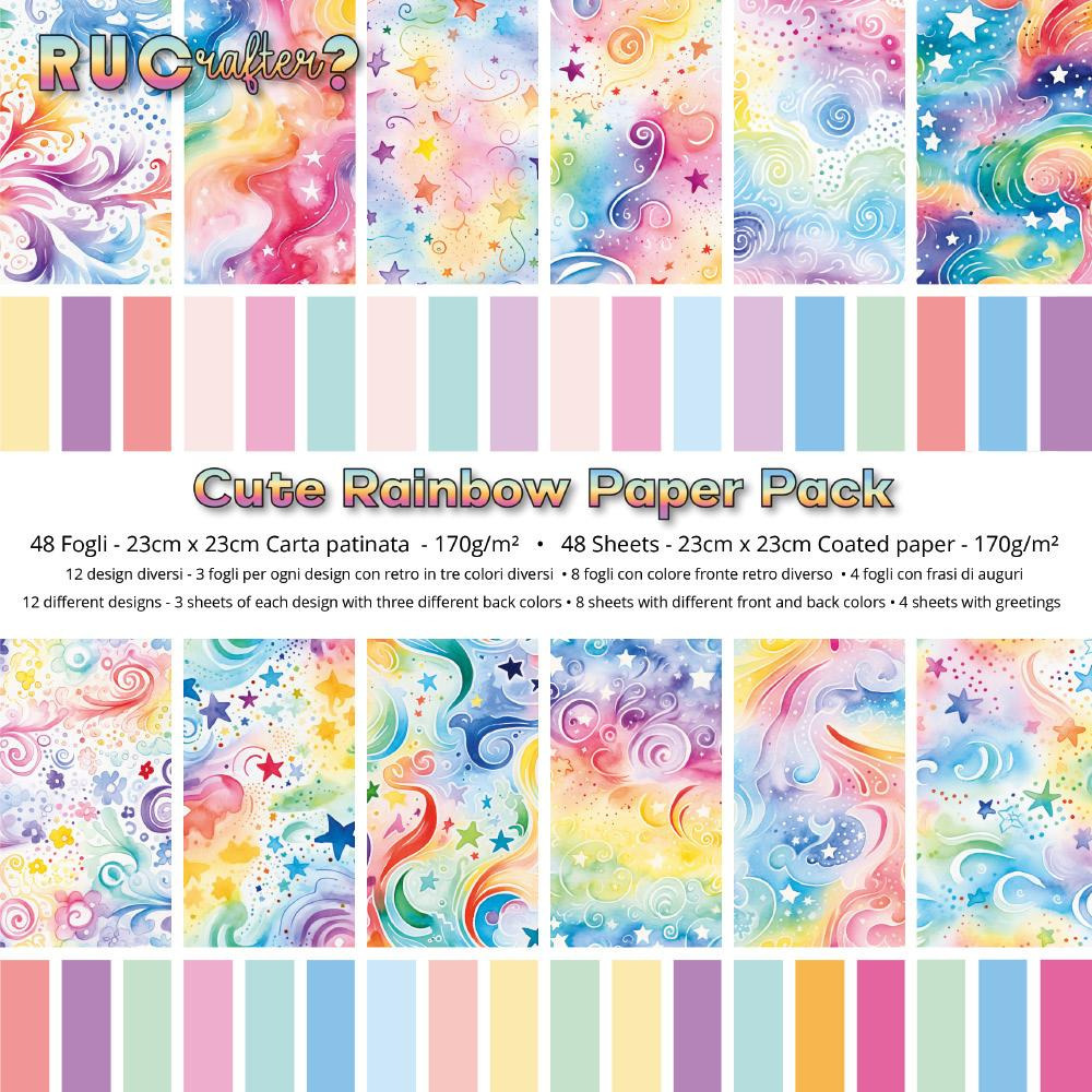 Cute rainbow paper pack