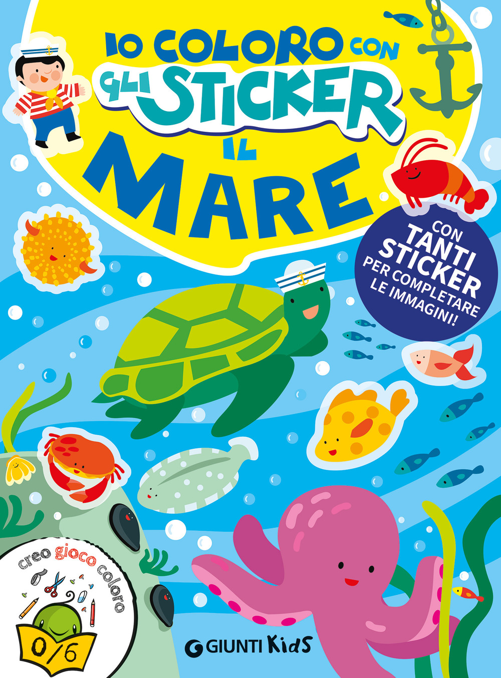 Il mare. Io coloro con gli stickers