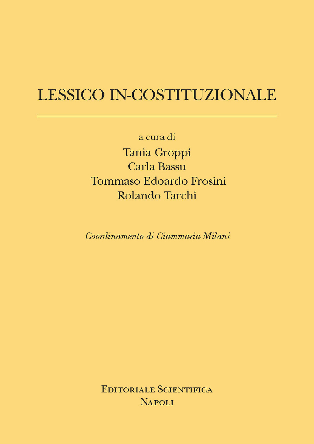 Lessico in-costituzionale