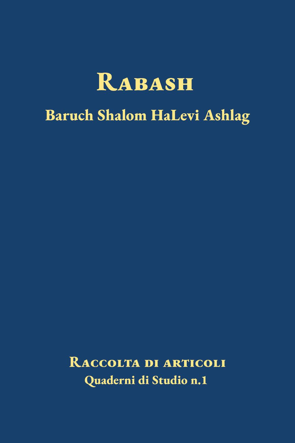 Rabash. Quaderni di studio. Vol. 1