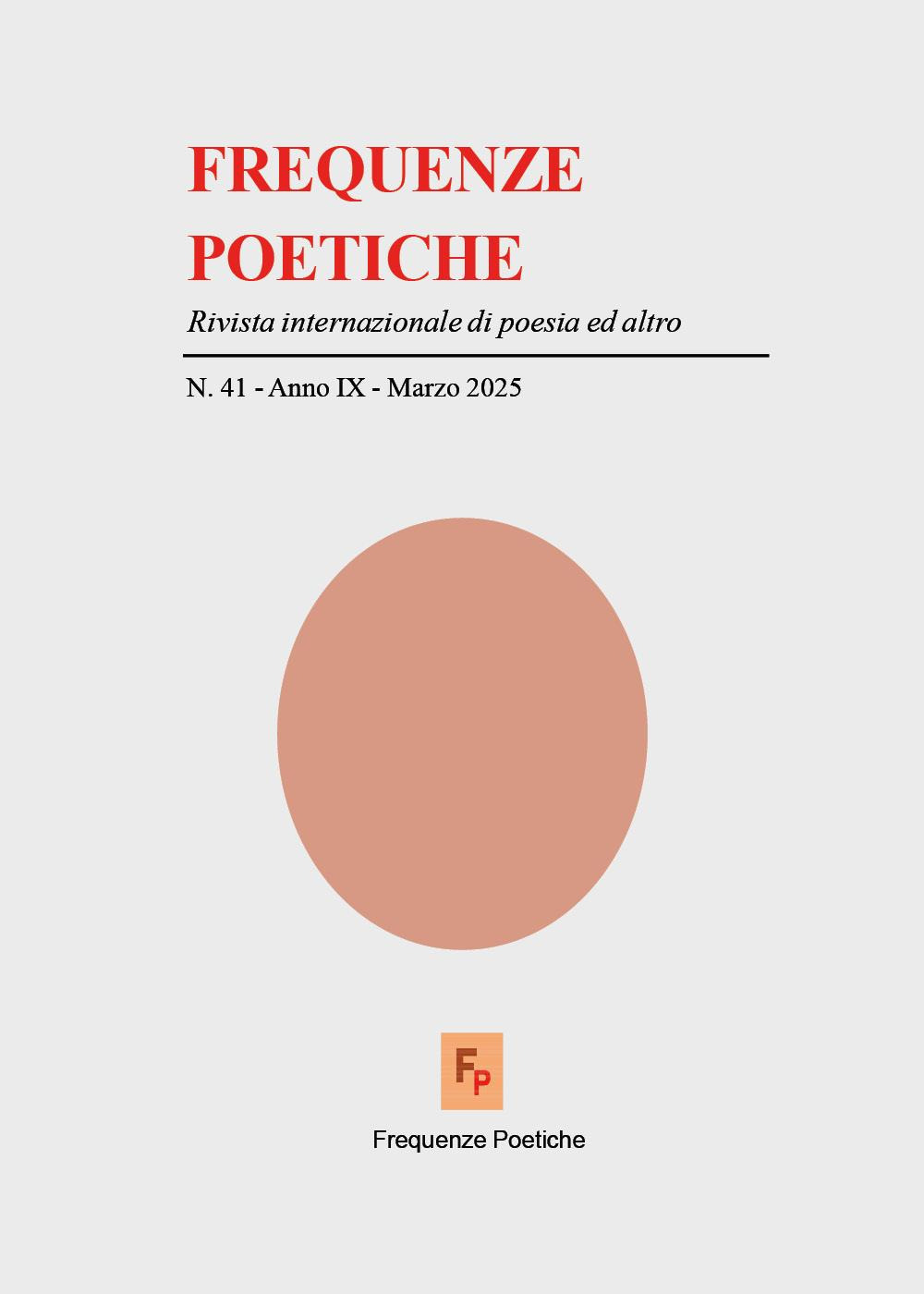 Frequenze poetiche. Rivista internazionale di poesia ed altro. Vol. 41