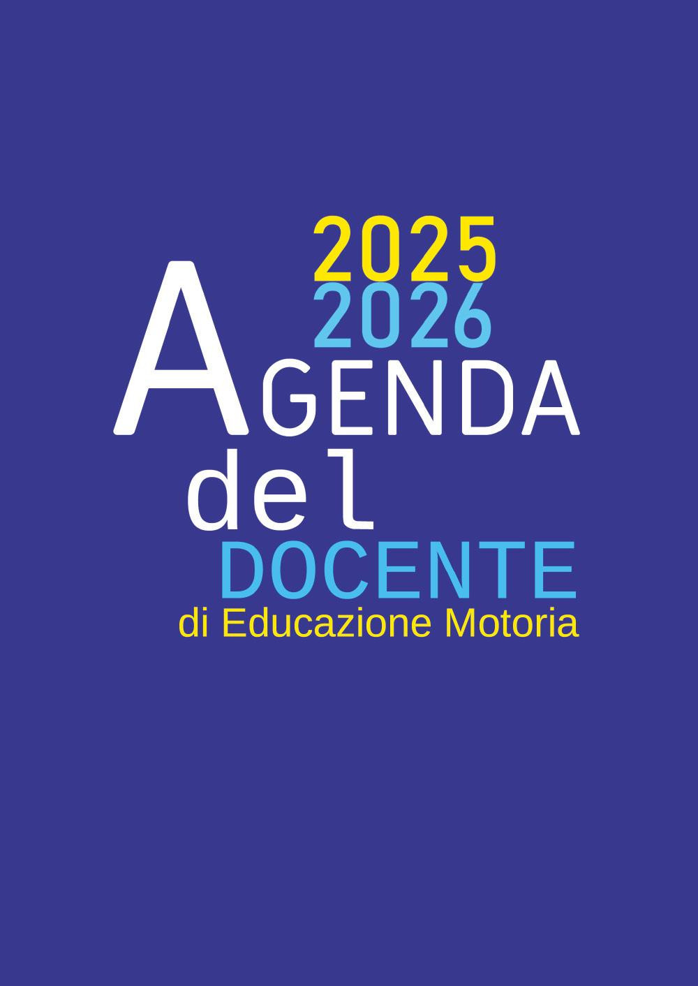 Agenda del docente di educazione motoria 2025/2026