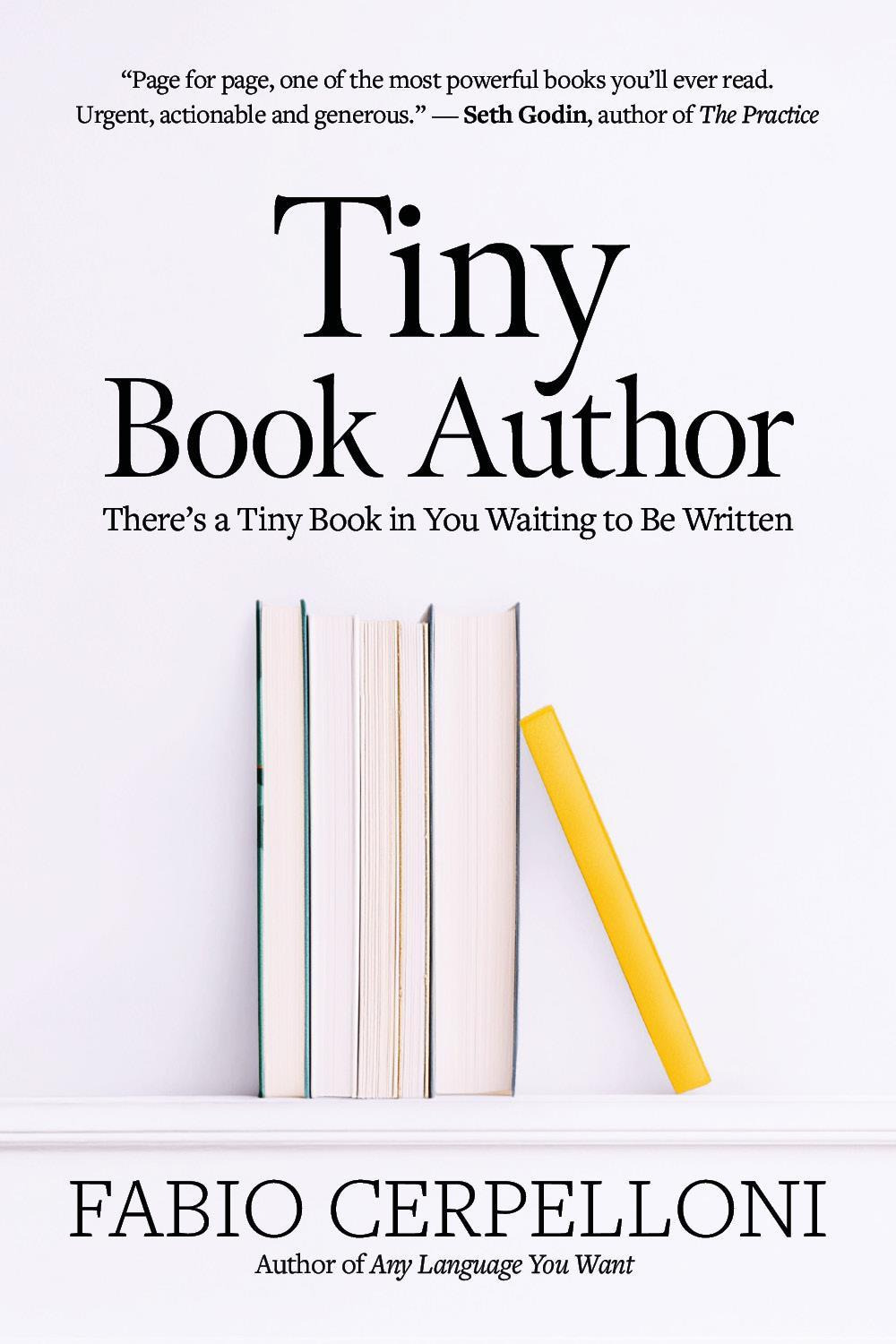 Tiny book author. There's a tiny book in you waiting to be written