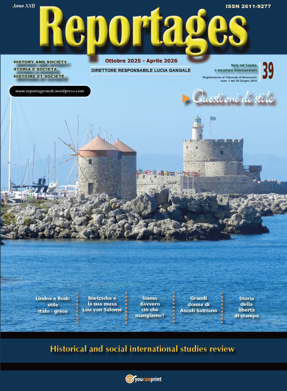 Reportages. Storia e società. Vol. 39