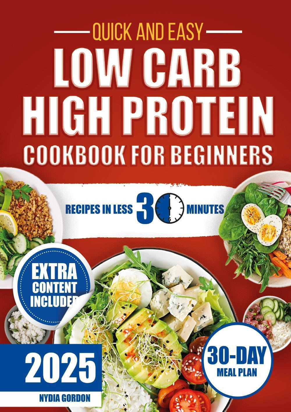 Low carb high protein. Cook book for beginners