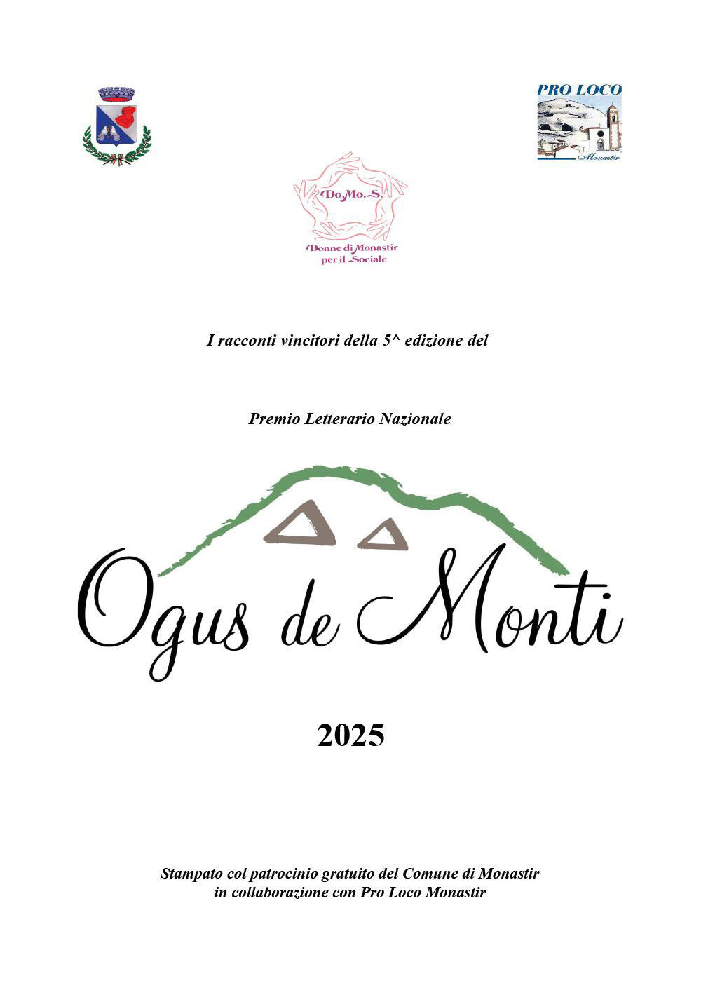 Premio letterario Ogus de Monti. I racconti vincitori della 5^ edizione 2025