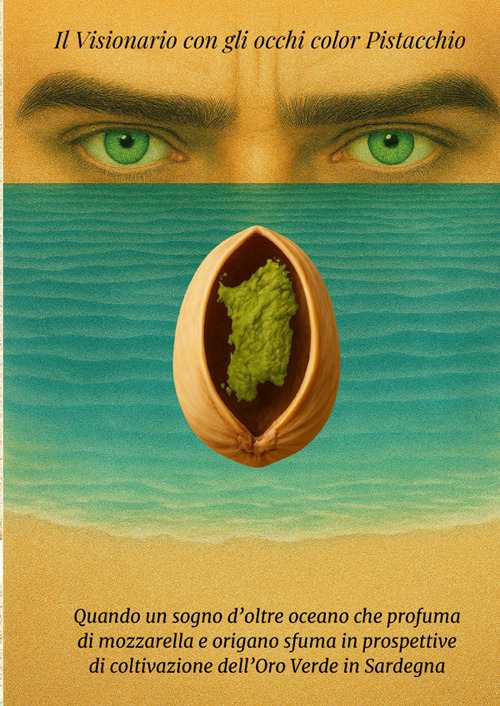 Il visionario con gli occhi color pistacchio. Quando un sogno che profuma di mozzarella e origano sfuma in prospettive di coltivazione dell’oro verde in Sardegna…