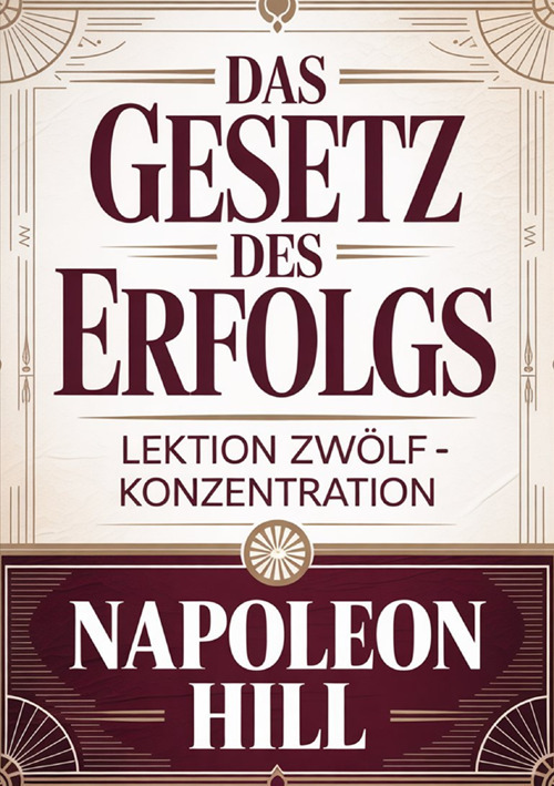 Das gesetz des erfolgs. Lektion zwölf. Konzentration