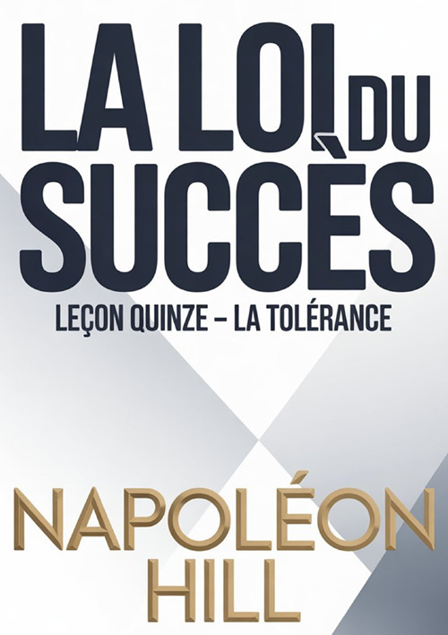 La loi du succès. Leçon quinze. La tolérance