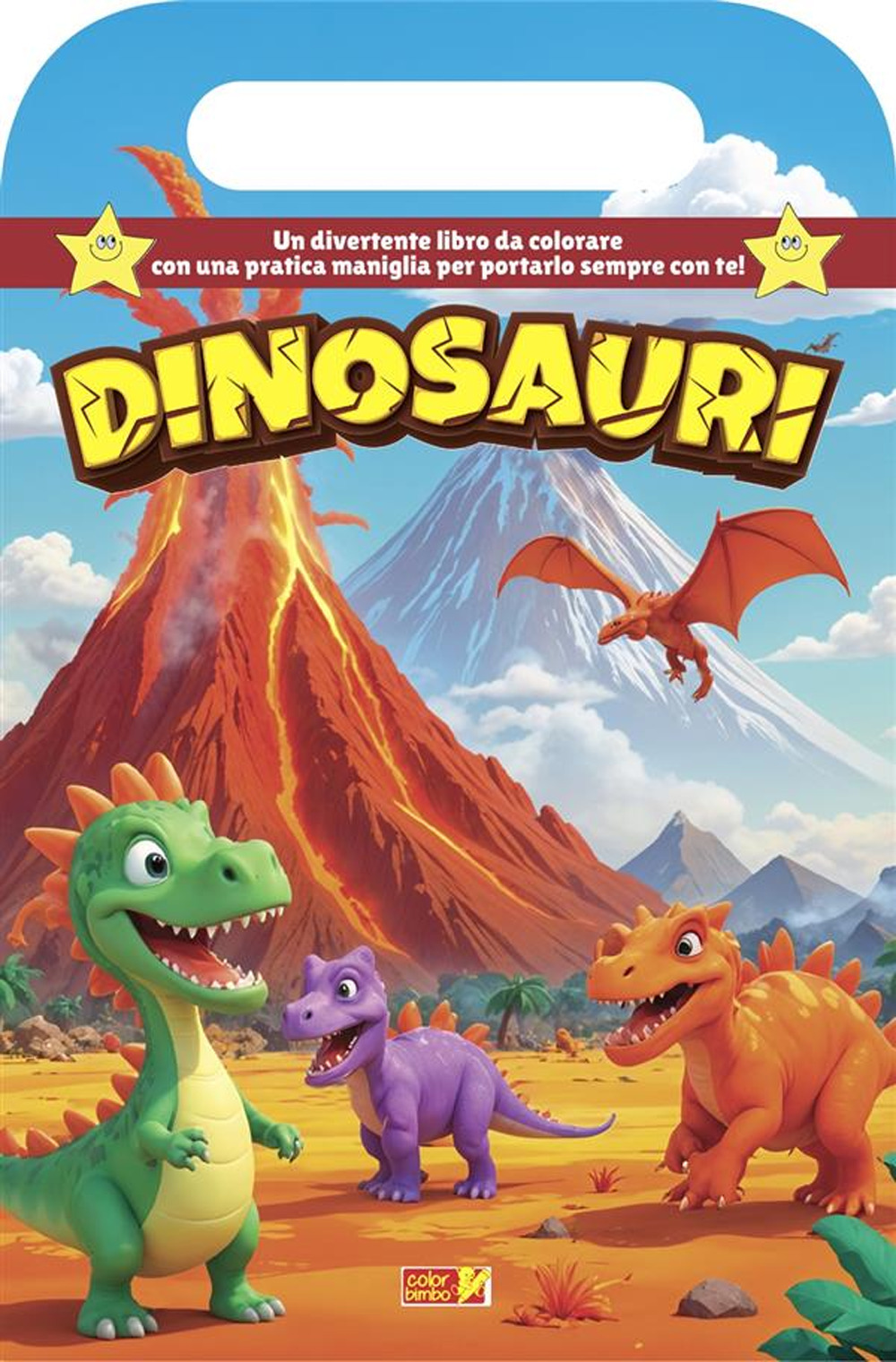 Dinosauri. Libro da colorare con maniglia