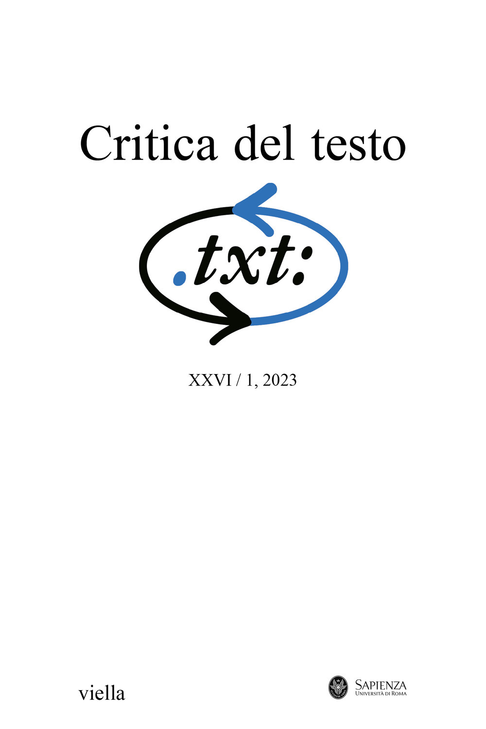 Critica del testo. Vol. 26/1