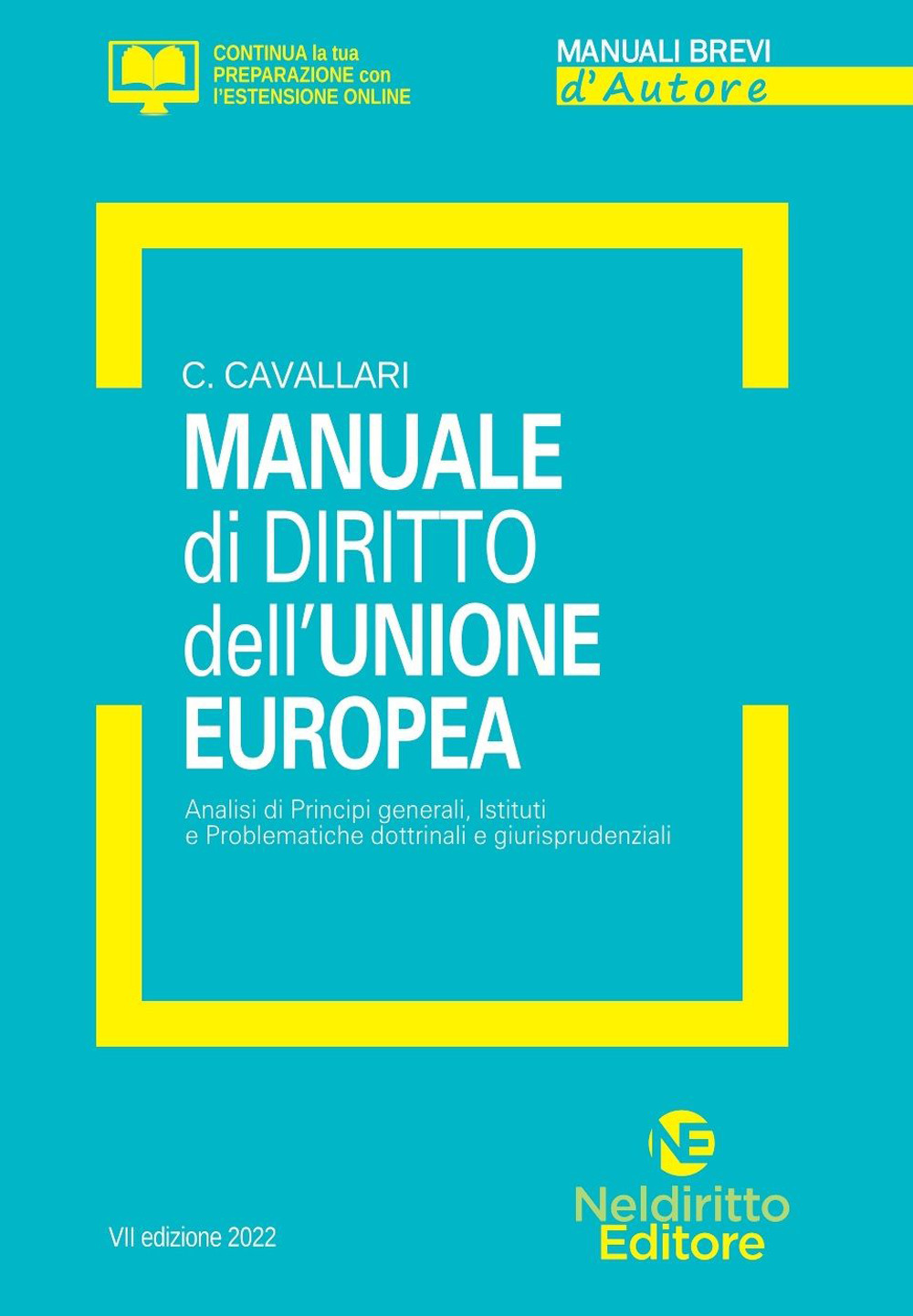 Manuale di diritto dell'Unione Europea. Analisi di principi generali, Istituti e problematiche dottrinali e giurisprudenziali