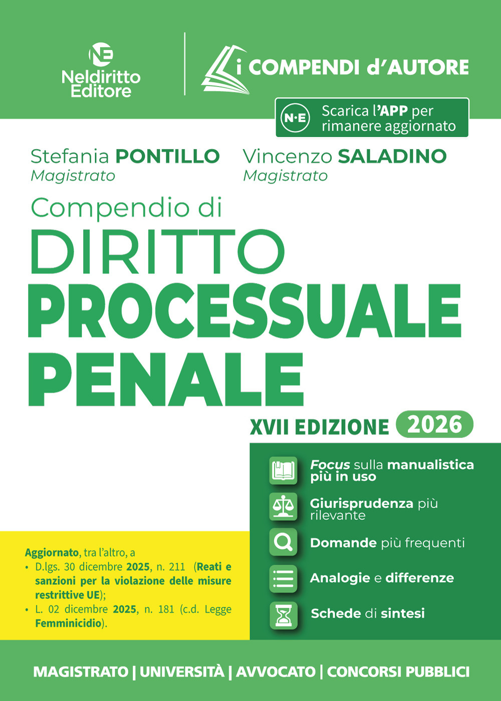 Compendio di procedura penale 2026
