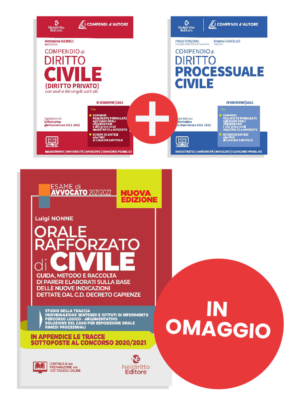 Compendio di diritto civile-Compendio di diritto processuale civile-Orale rafforzato di diritto civile