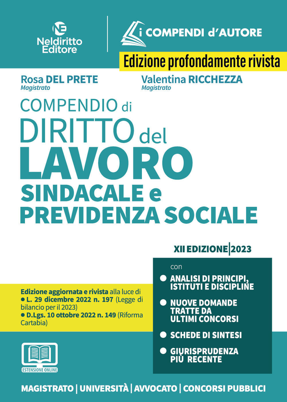 Compendio di diritto del lavoro, sindacale e della previdenza sociale