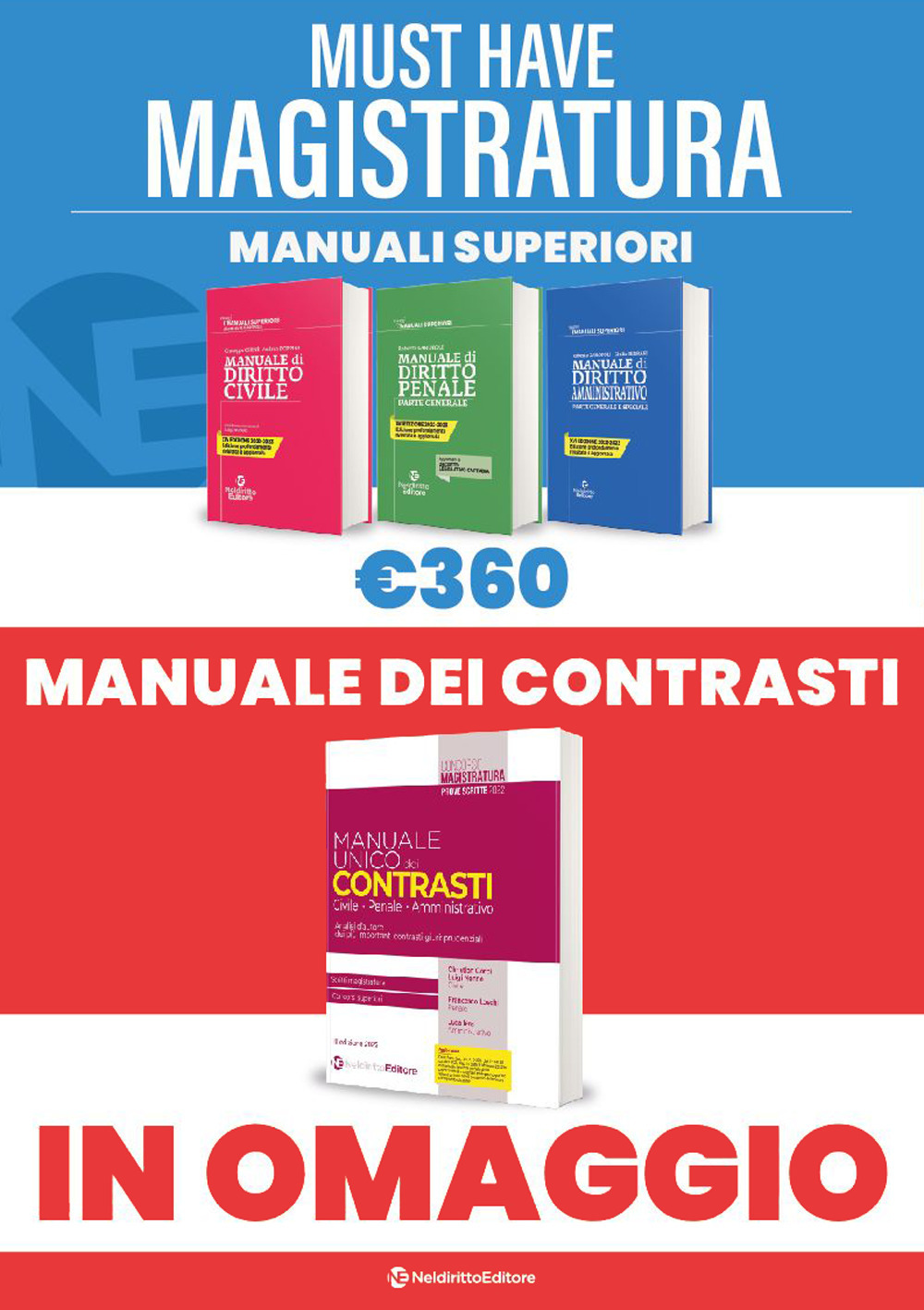 Must have magistratura: Kit 3 Manuali superiori-Manuale Unico dei Contrasti