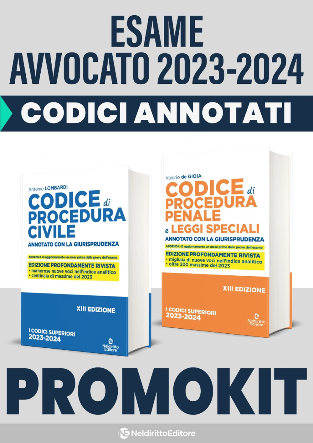 Kit Codici Esame Avvocato 2023: Codice procedura civile annotato con la giurisprudenza-Codice procedura penale