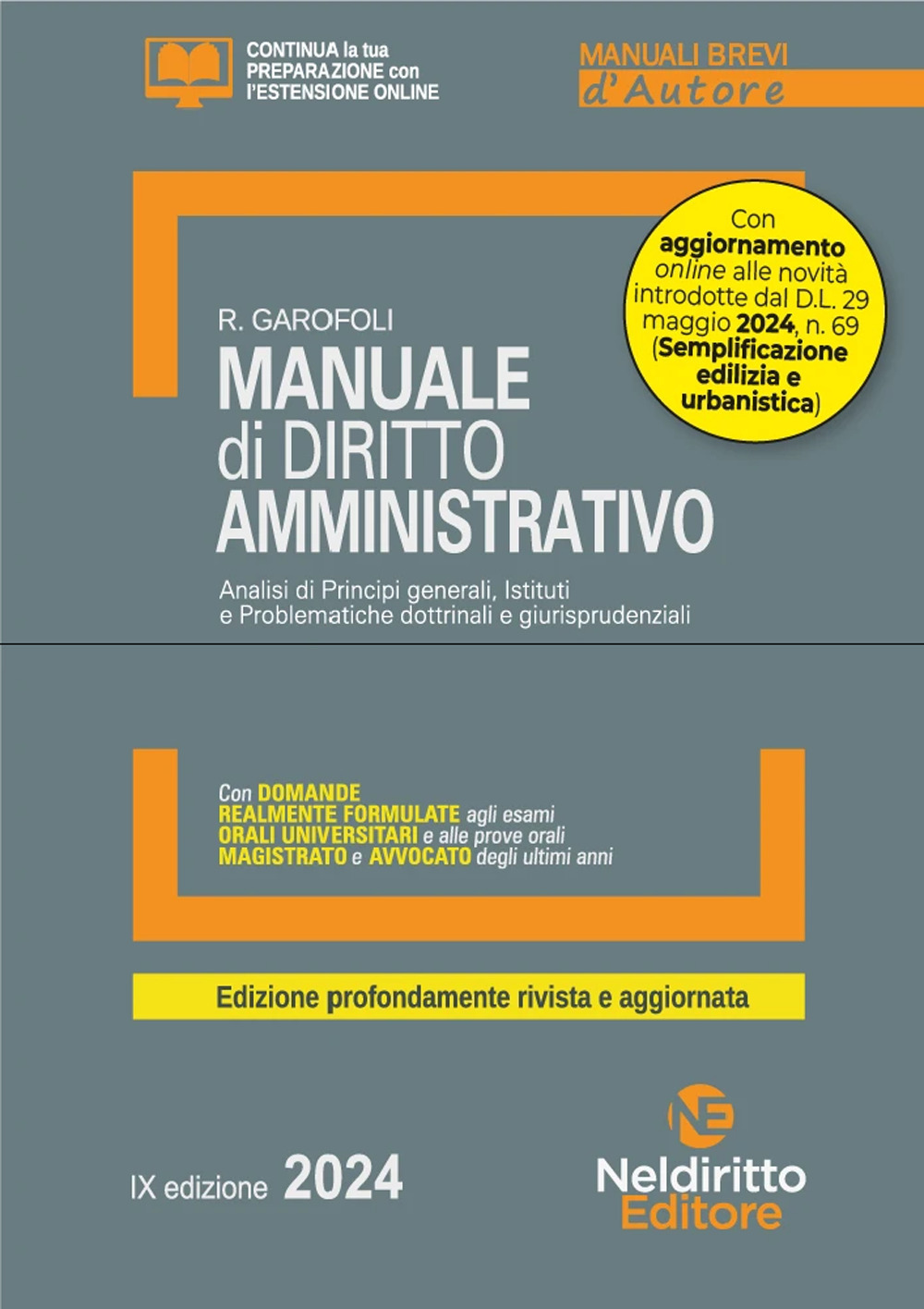 Manuale breve di diritto amministrativo 2024