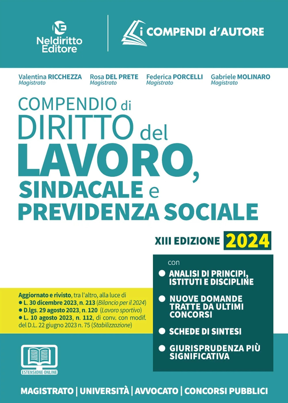 Compendio di diritto del lavoro, sindacale e della previdenza sociale