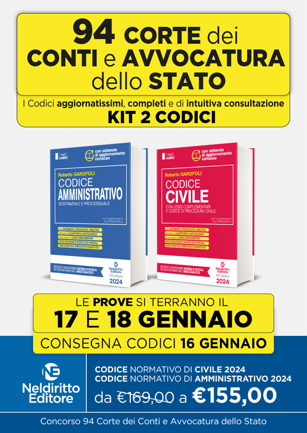 94 Corte dei Conti: Codice normativo di diritto civile. Concorso in magistratura-Codice normativo di diritto amministrativo. Concorso in magistratura