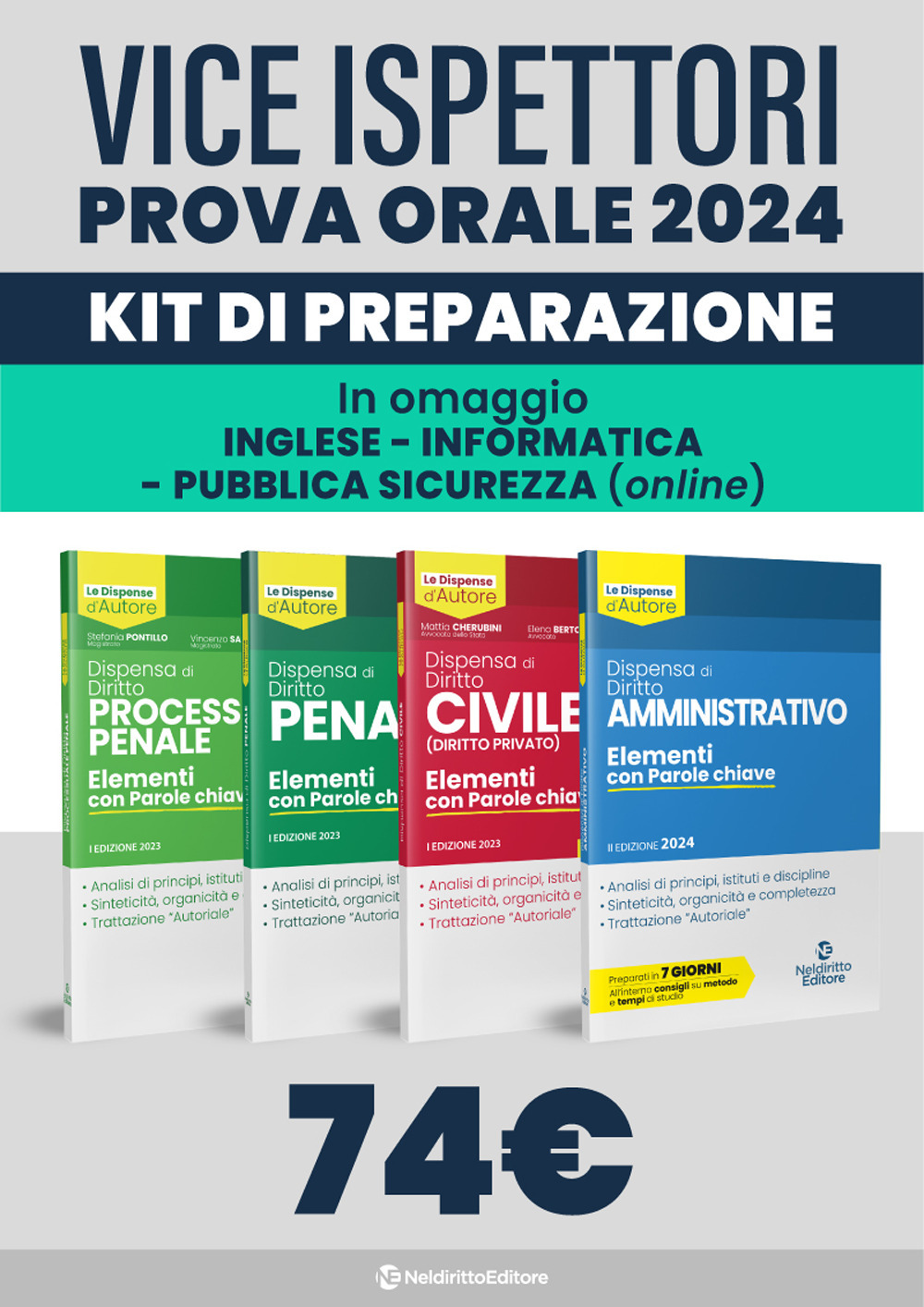 Viceispettori polizia prova orale. Kit: Dispensa civile-Amministrativo-Penale-Procedura penale