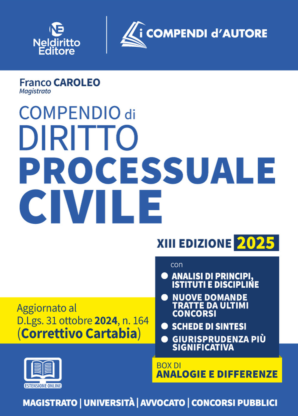 Compendio di procedura civile aggiornato al decreto correttivo Cartabia 2024/2025 II edizione