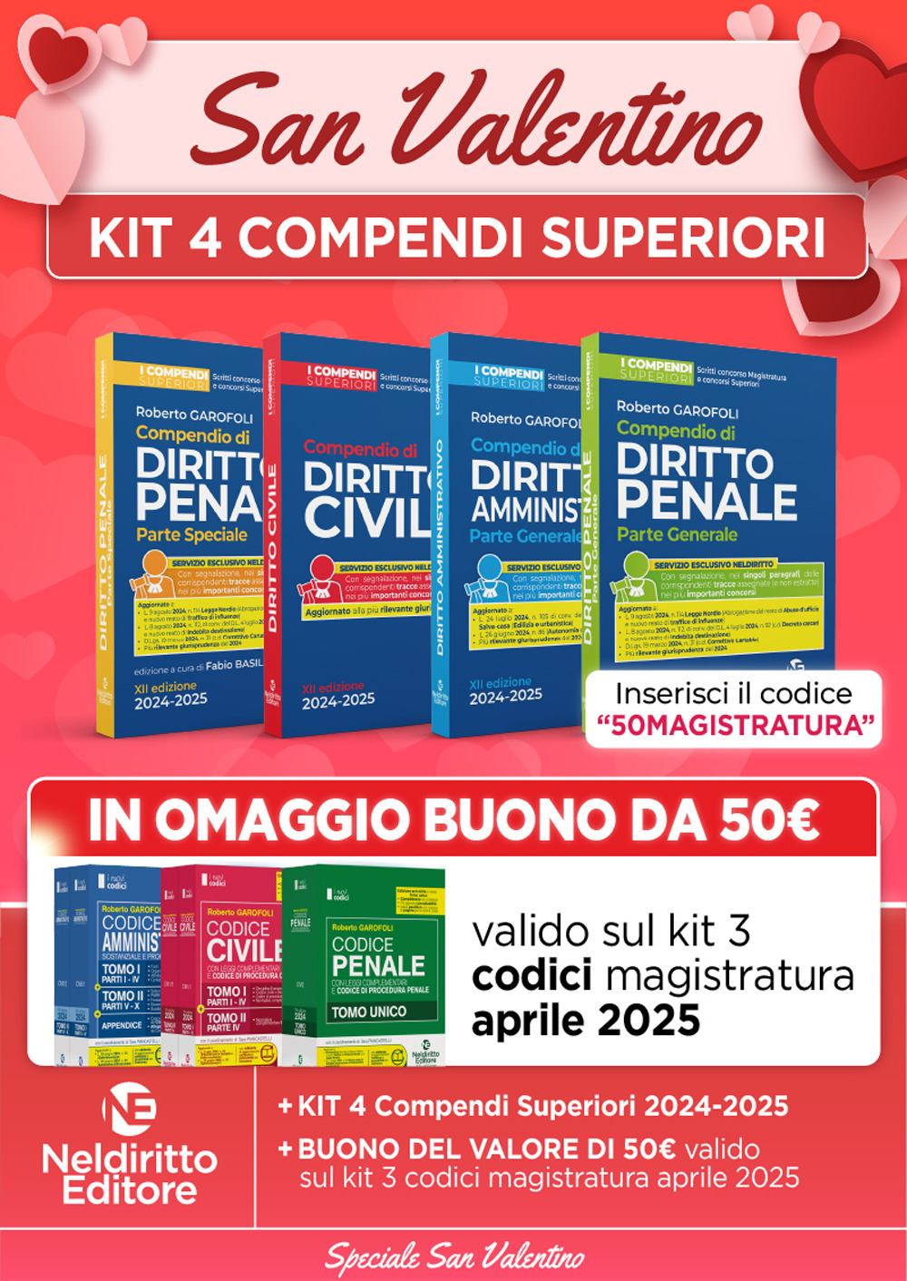 Kit 4 compendi suoperiori: compendio superiore di penale parte speciale + penale parte generale + di civile + di amministrativo 2024/2054 per concorso magistratura e concorsi superiori