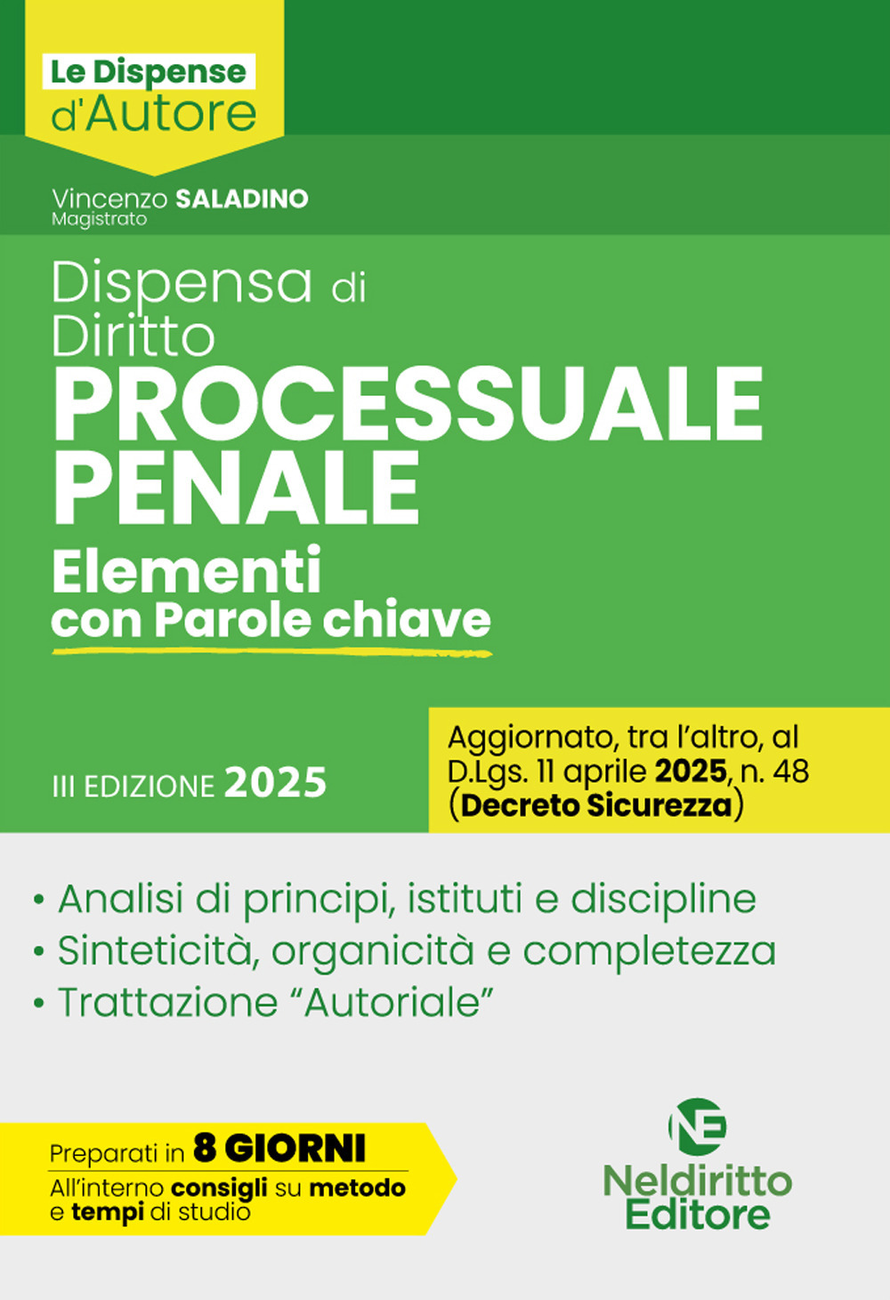 Dispensa di procedura penale 2025
