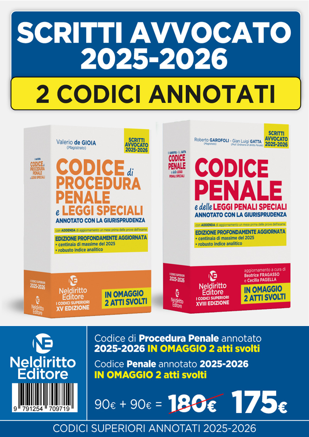 Kit codice penale e codice di procedura penale annotato con la giurisprudenza per l'esame di avvocato 2025-2026