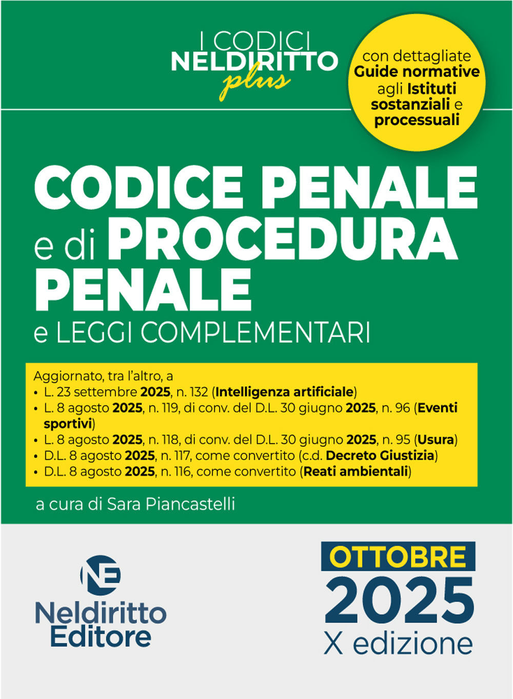 Codice penale e di procedura penale plus. Ottobre 2025