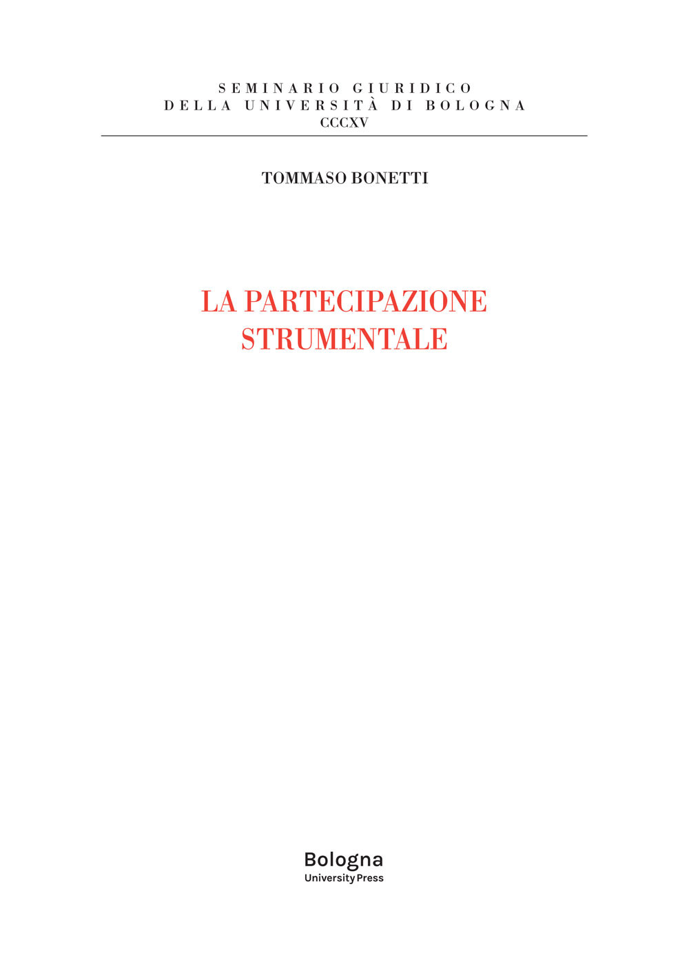 La partecipazione strumentale