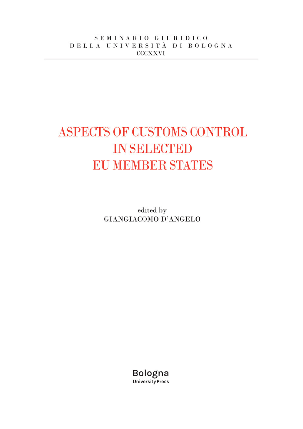 Aspects of customs control in selected eu member states