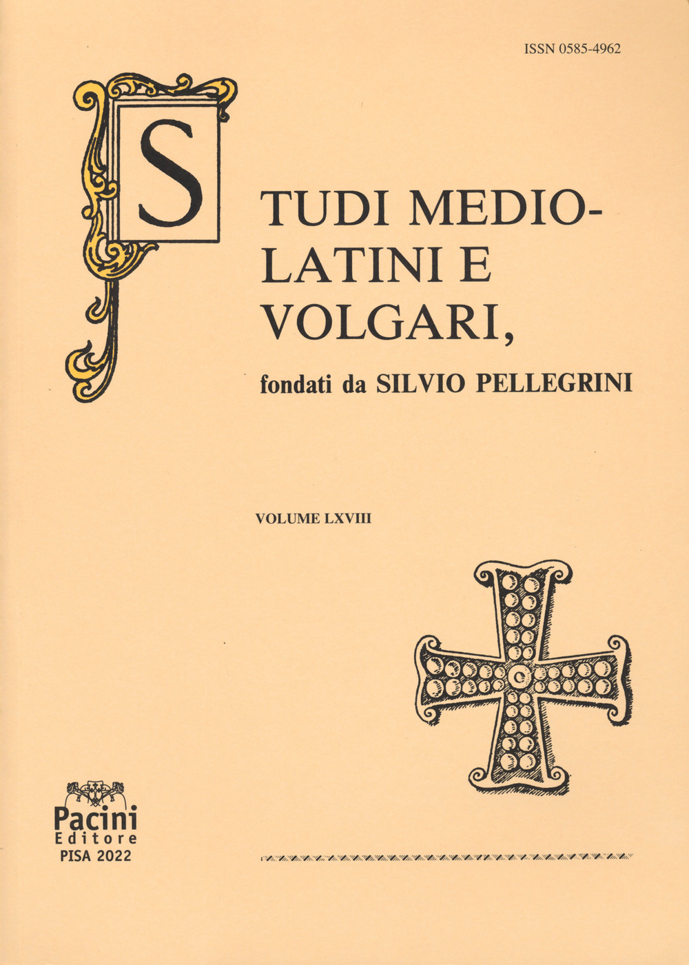 Studi mediolatini e volgari. Vol. 68