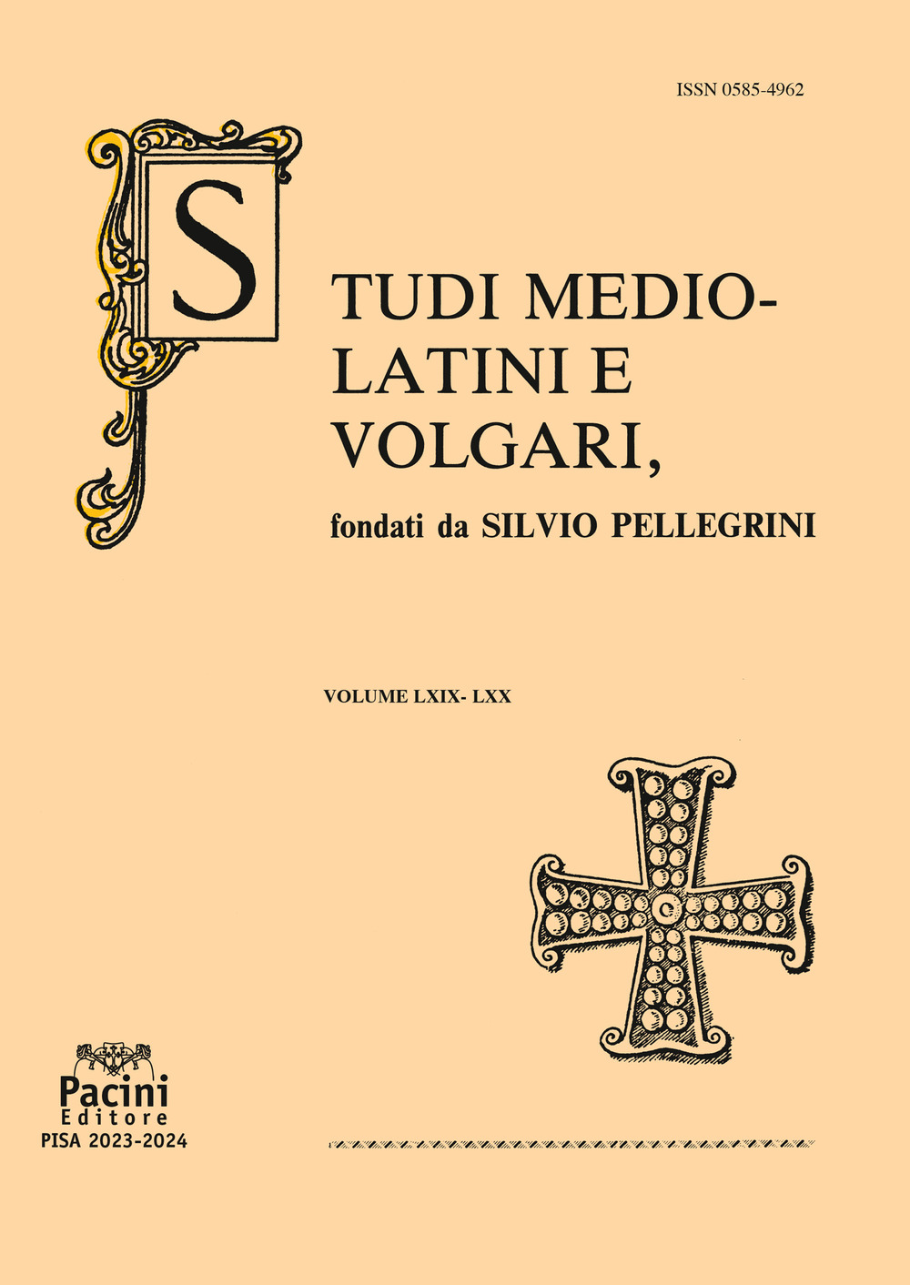 Studi mediolatini e volgari. Vol. 69-70